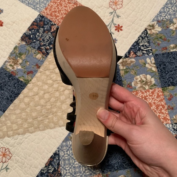 Burberry | Shoes | Vintage Burberry Black Leather Platform  Vintage Burberry Black Leather Platform Heels
